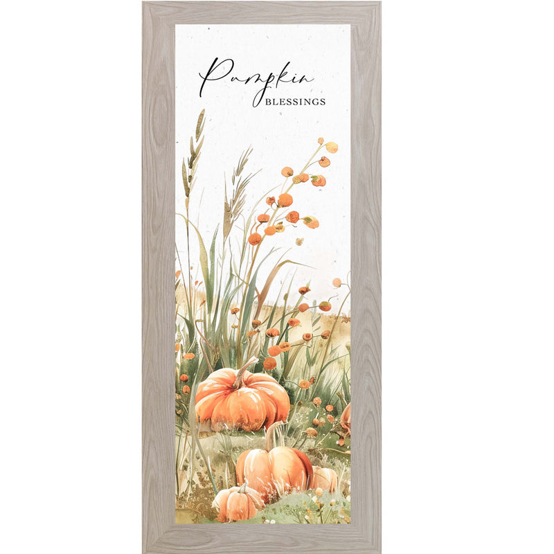 Pumpkin Blessings Fall Wall Art with Pumpkins and Trees NS512