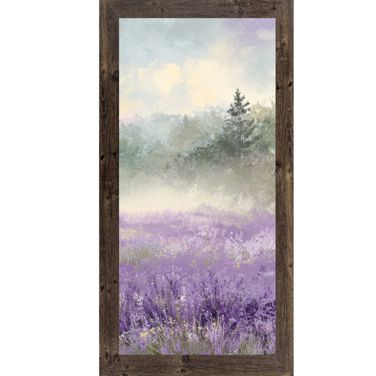 Lavender Wildflower Dreams – Right Panel Framed Wall Art, Dreamy Purple Meadow Landscape (SB747) - Summer Snow Art