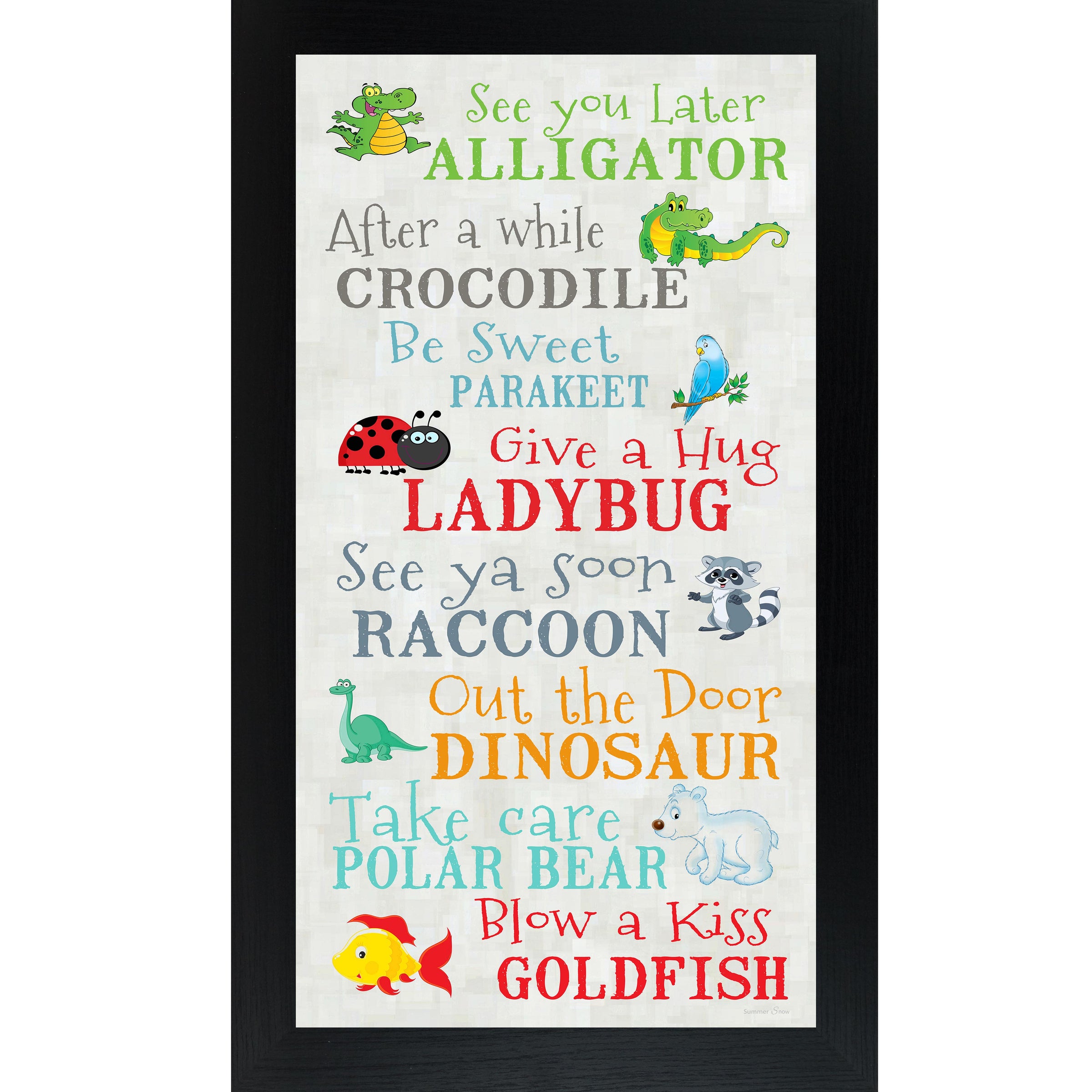 See You Later, Alligator – Playful Framed Wall Art for Kids & Nurseries - SS7020