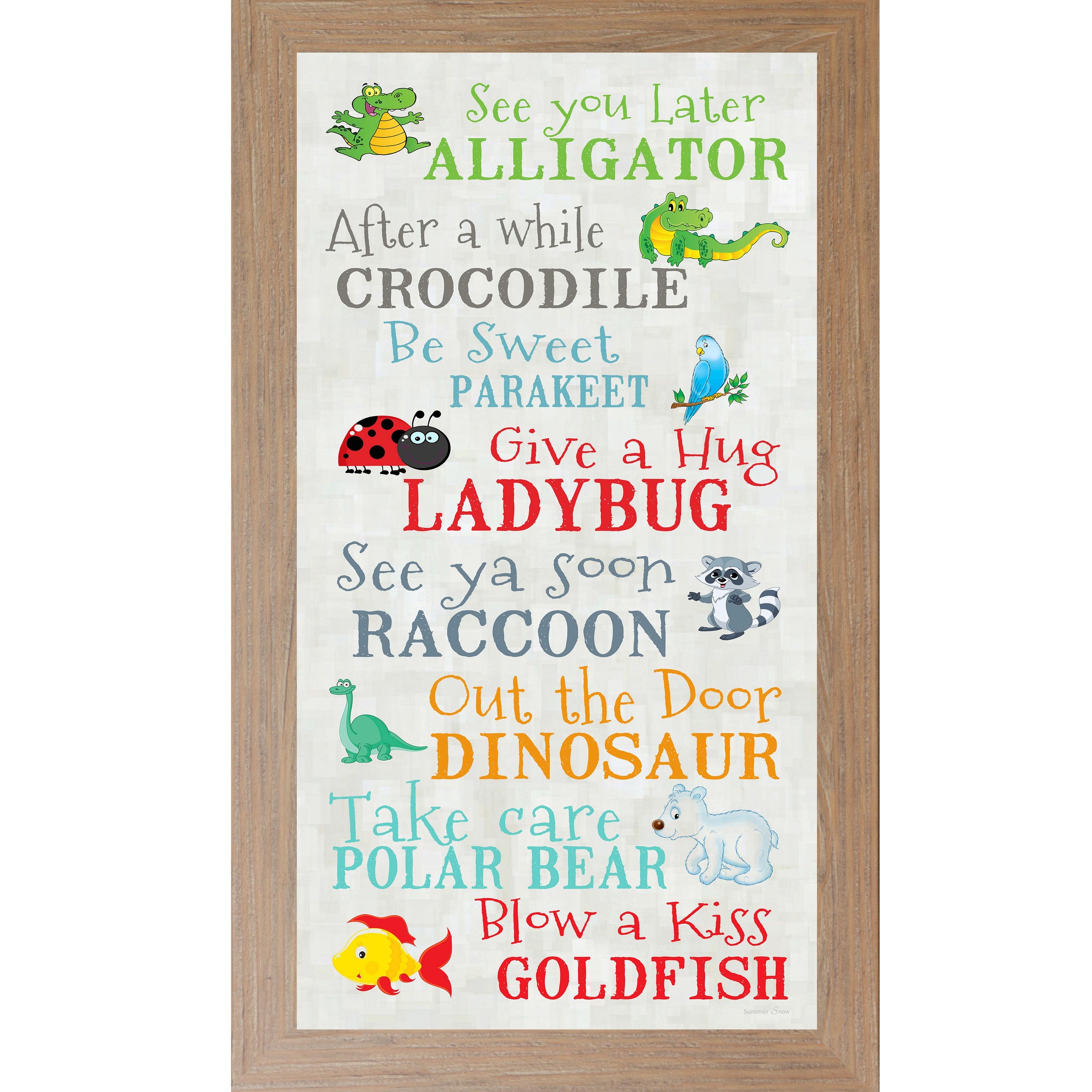See You Later, Alligator – Playful Framed Wall Art for Kids & Nurseries - SS7020