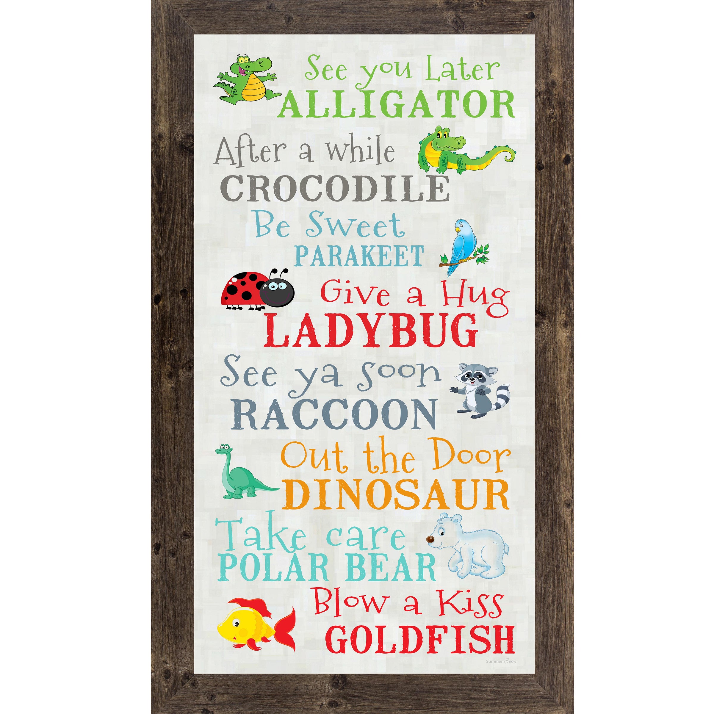 See You Later, Alligator – Playful Framed Wall Art for Kids & Nurseries - SS7020