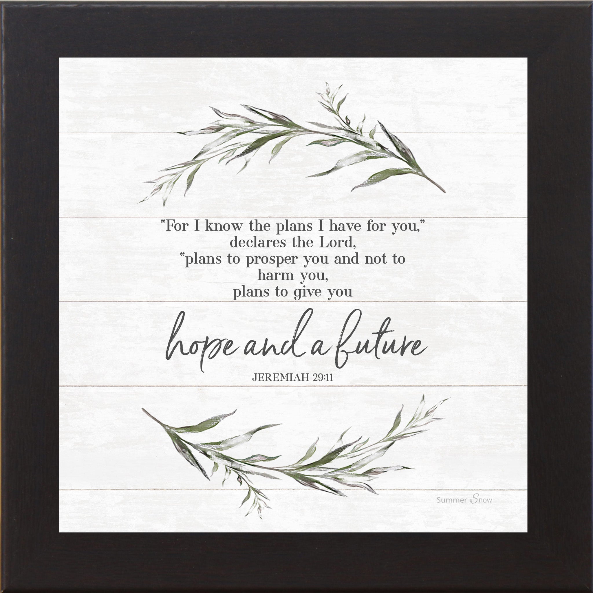 For I Know the Plans I Have for You – Jeremiah 29:11 Framed Wall Art | SS911