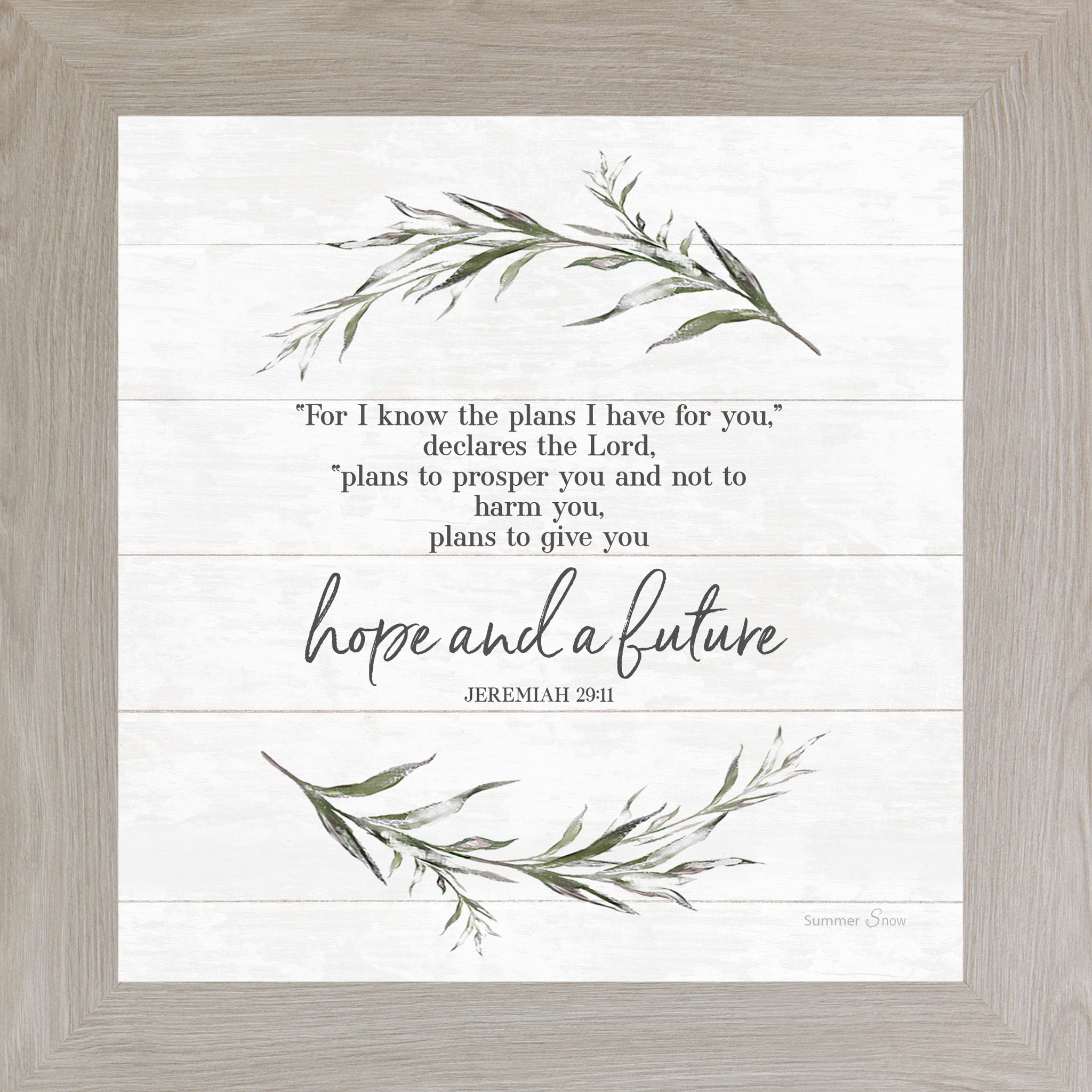 For I Know the Plans I Have for You – Jeremiah 29:11 Framed Wall Art | SS911