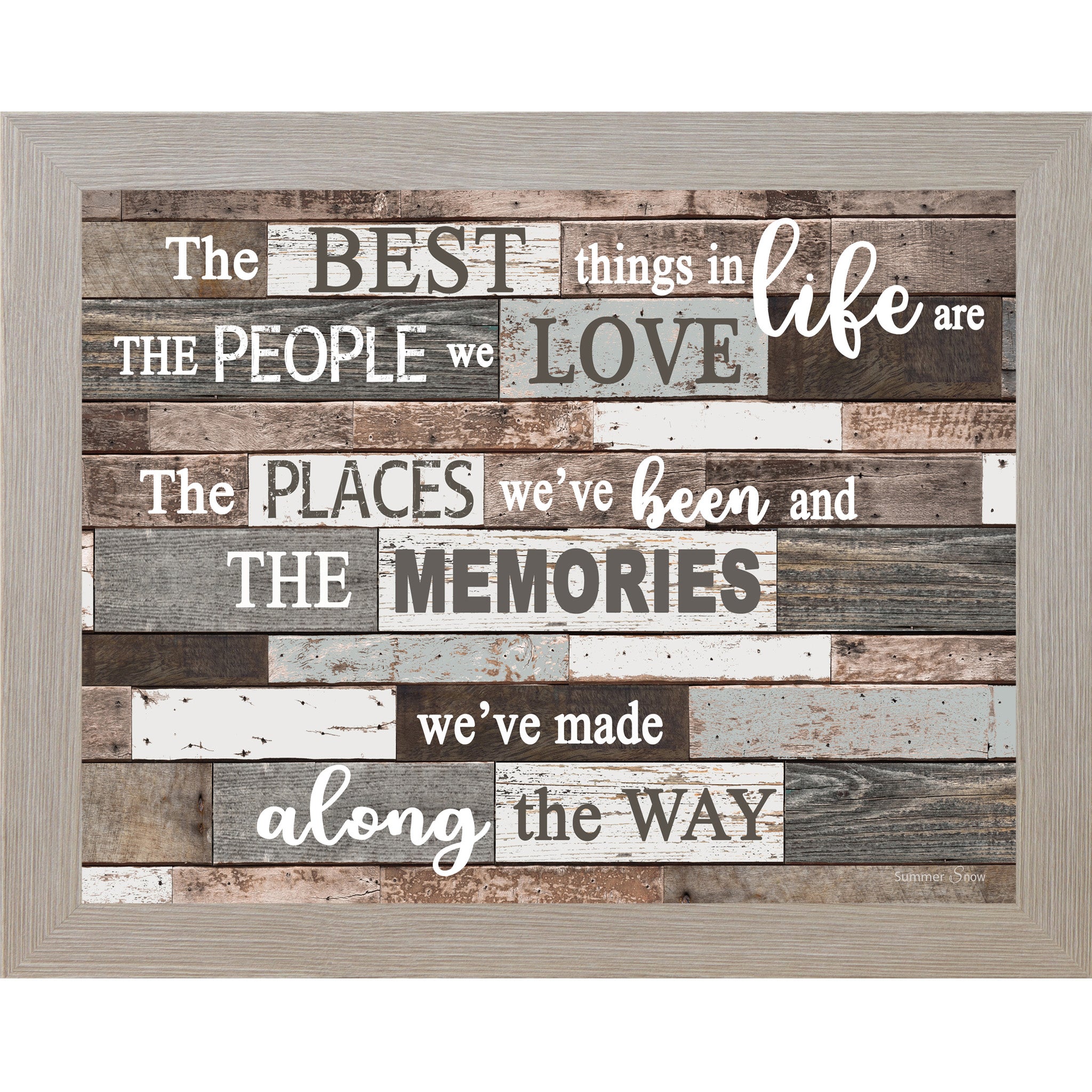 The Best Things in Life – Inspirational Framed Wall Art | SSA093