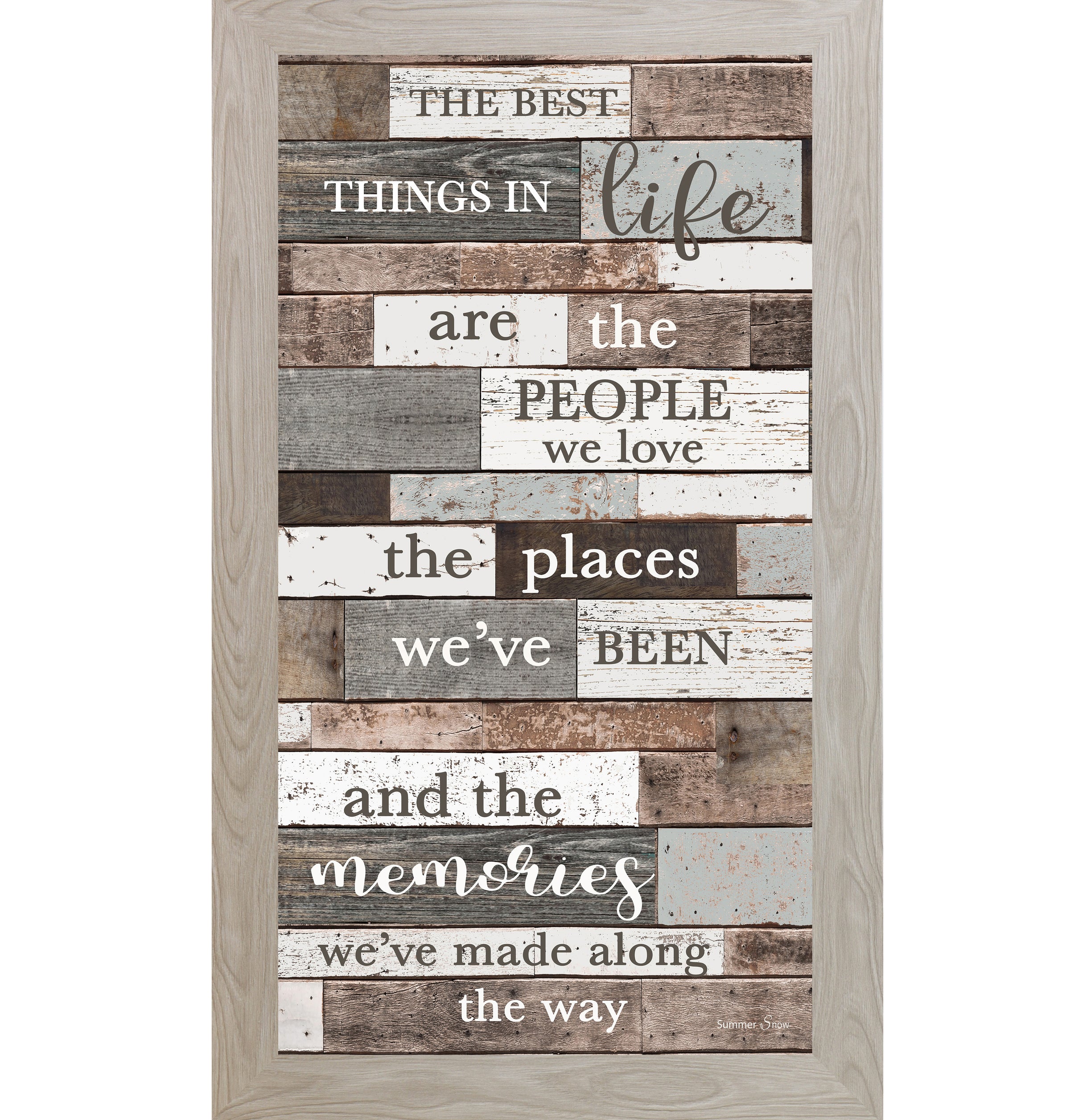 The Best Things in Life – Vertical Inspirational Framed Wall Art | SSA1599