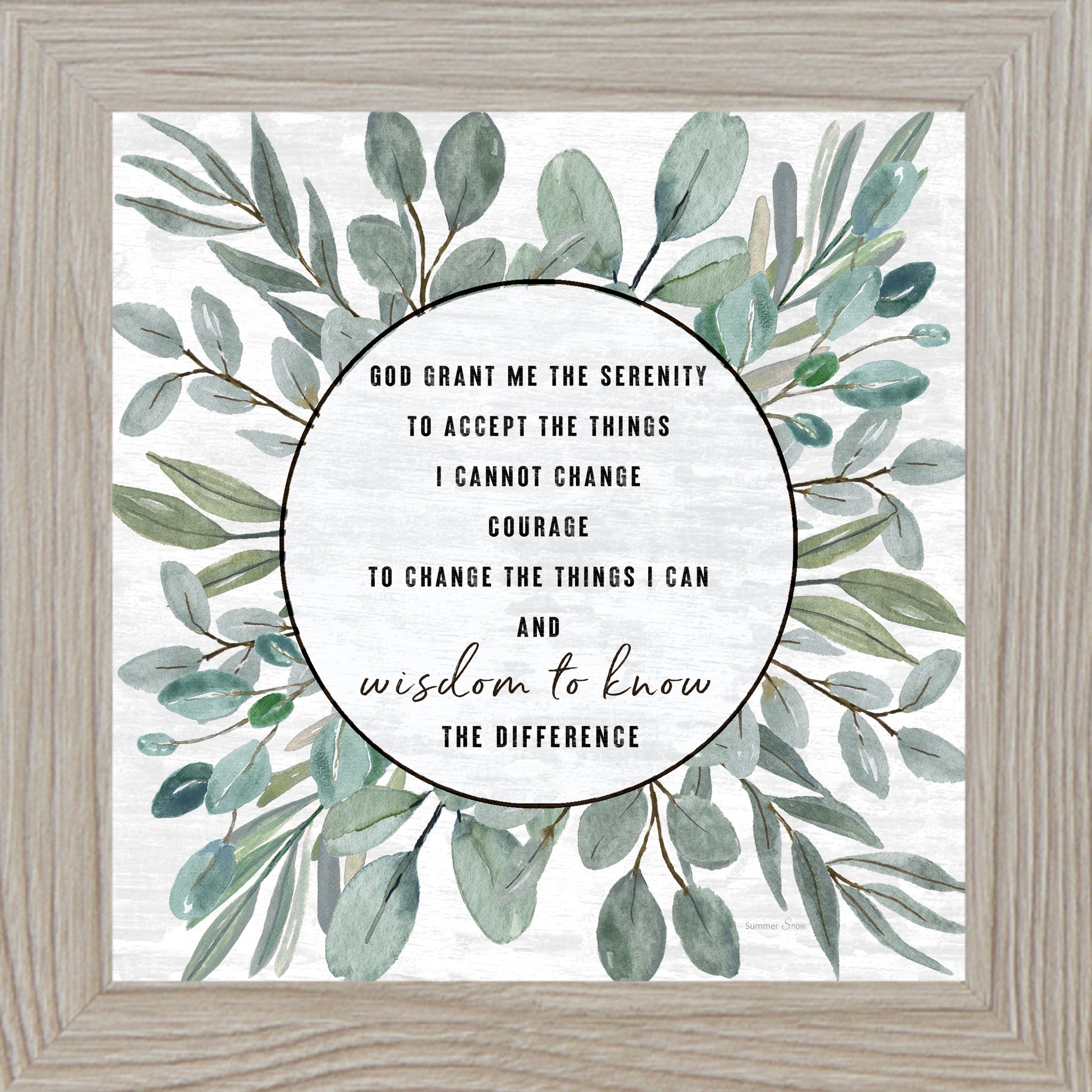 Serenity Prayer – Christian Scripture Framed Wall Art | SS903