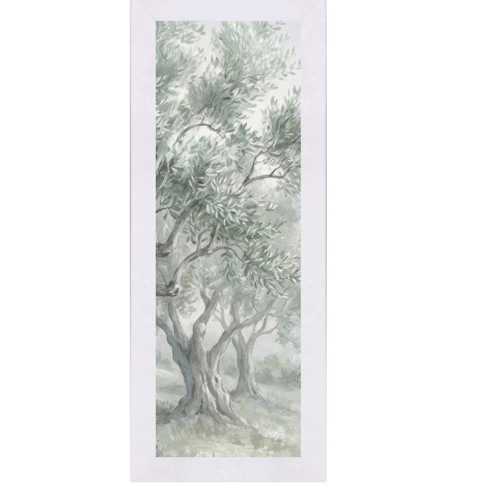 Vertical Watercolor Tree Wall Art – Neutral Woodland Tree Painting, Calm Nature Decor (SB903)