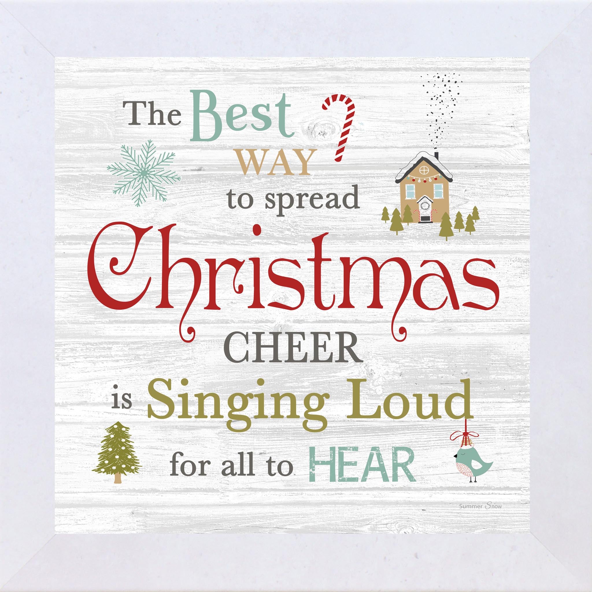 The Best Way to Spread Christmas Cheer Wall Art – Buddy the Elf Quote Decor (SSA595) - Summer Snow Art