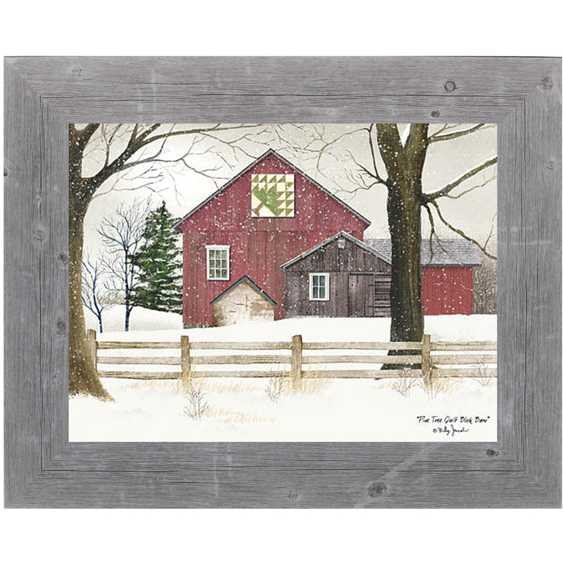 Pine Tree Quilt Block Barn by Billy Jacobs – BJ451