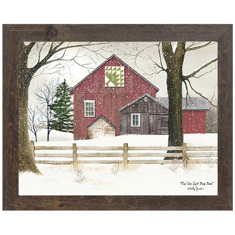 Pine Tree Quilt Block Barn by Billy Jacobs – BJ451