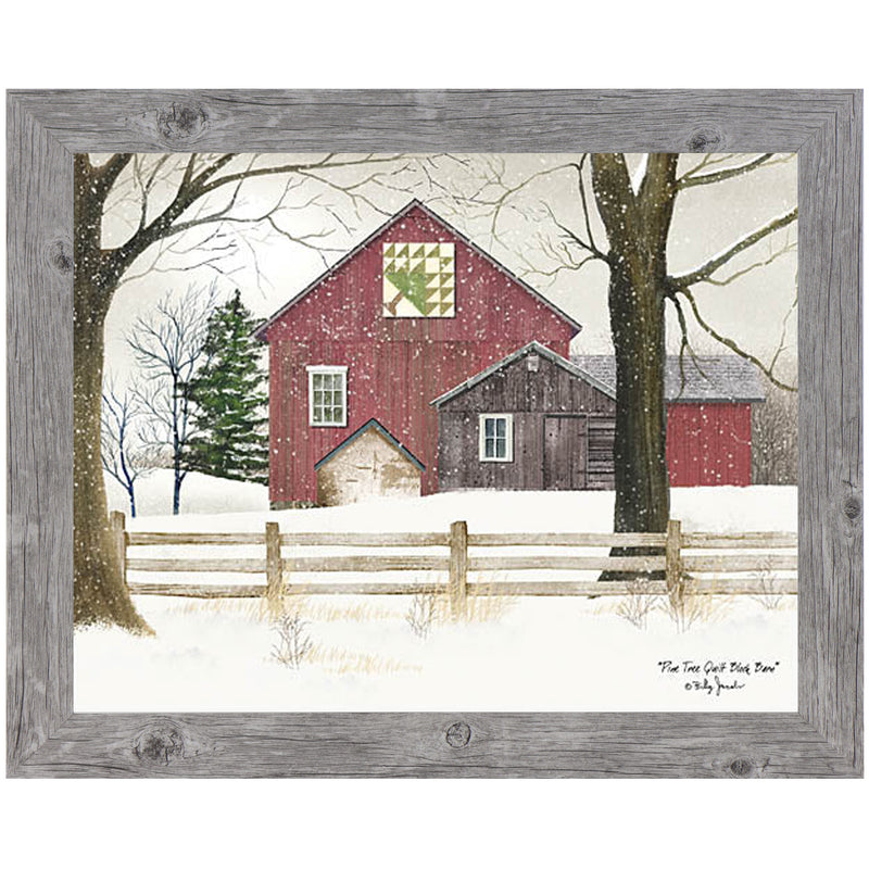 Pine Tree Quilt Block Barn by Billy Jacobs – BJ451