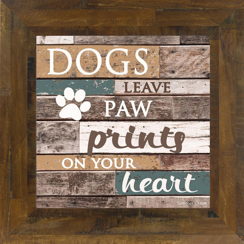 Dogs Leave Paw Prints on your Heart SS6836 - Summer Snow Art