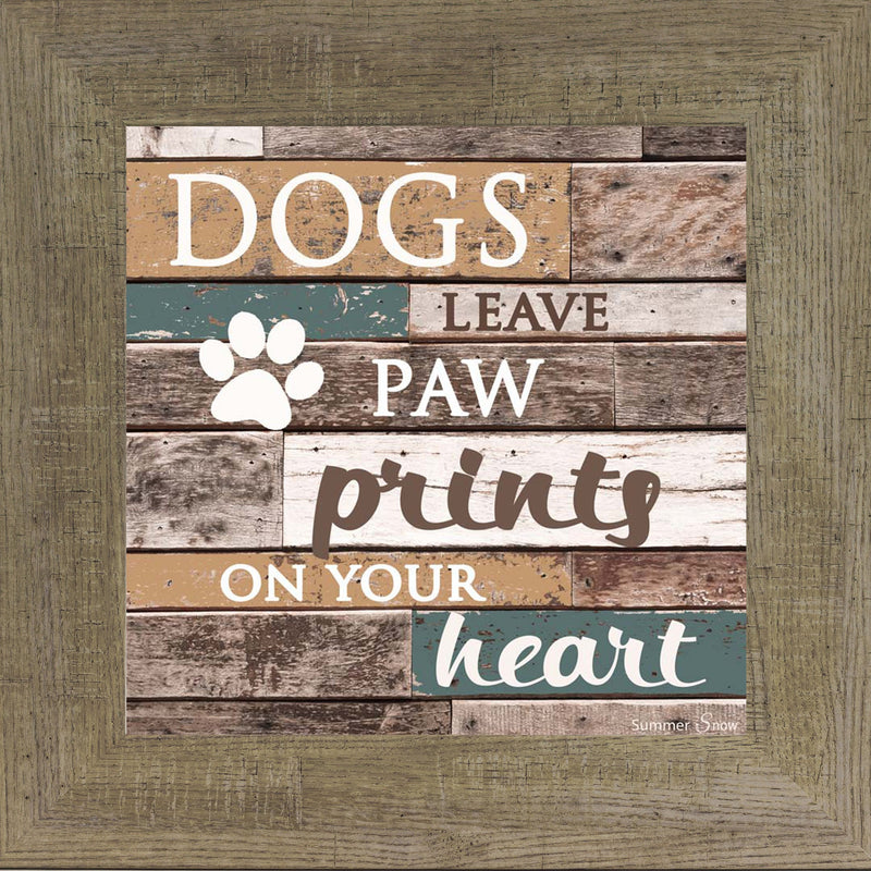 Dogs Leave Paw Prints on your Heart SS6836 - Summer Snow Art