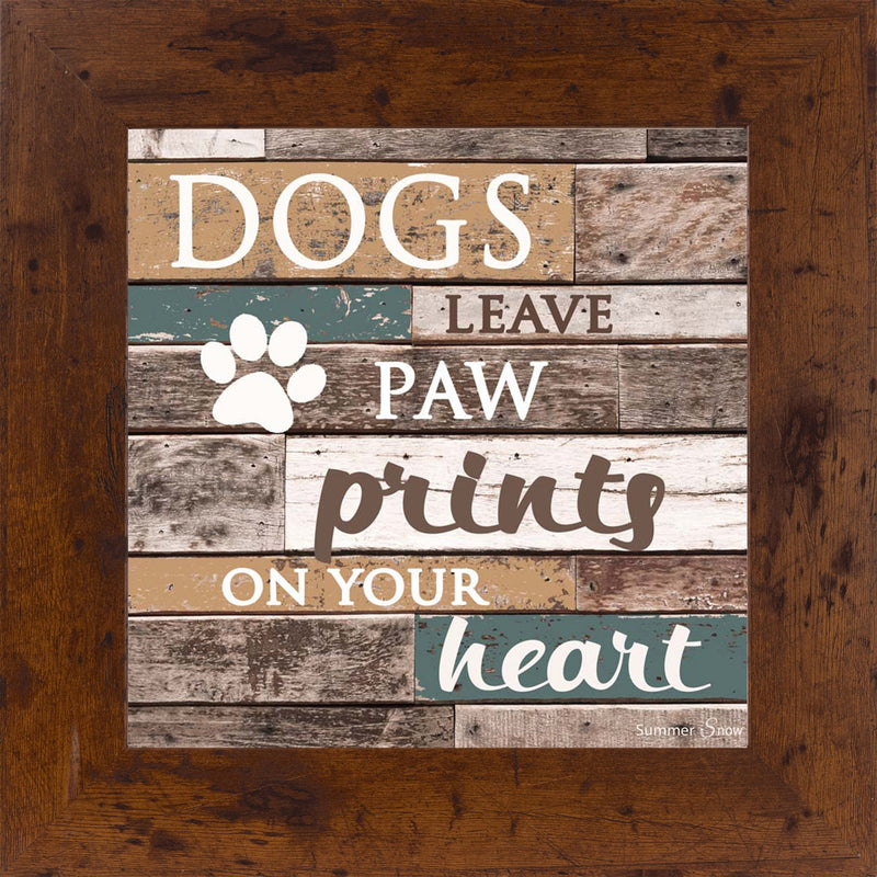 Dogs Leave Paw Prints on your Heart SS6836 - Summer Snow Art