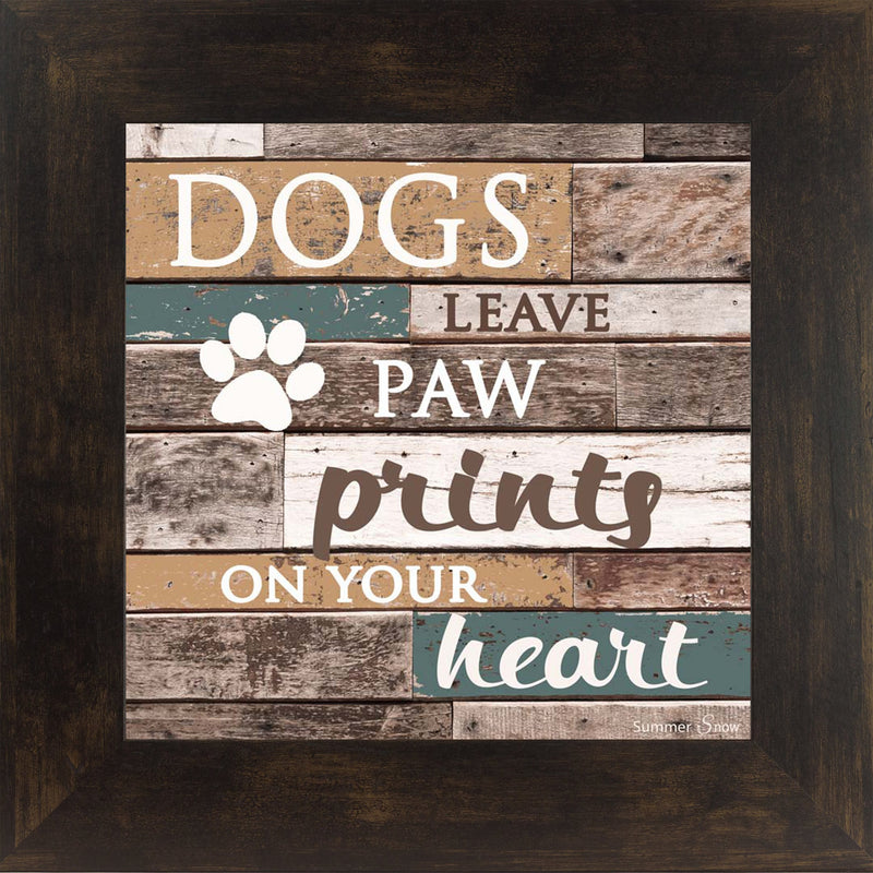 Dogs Leave Paw Prints on your Heart SS6836 - Summer Snow Art