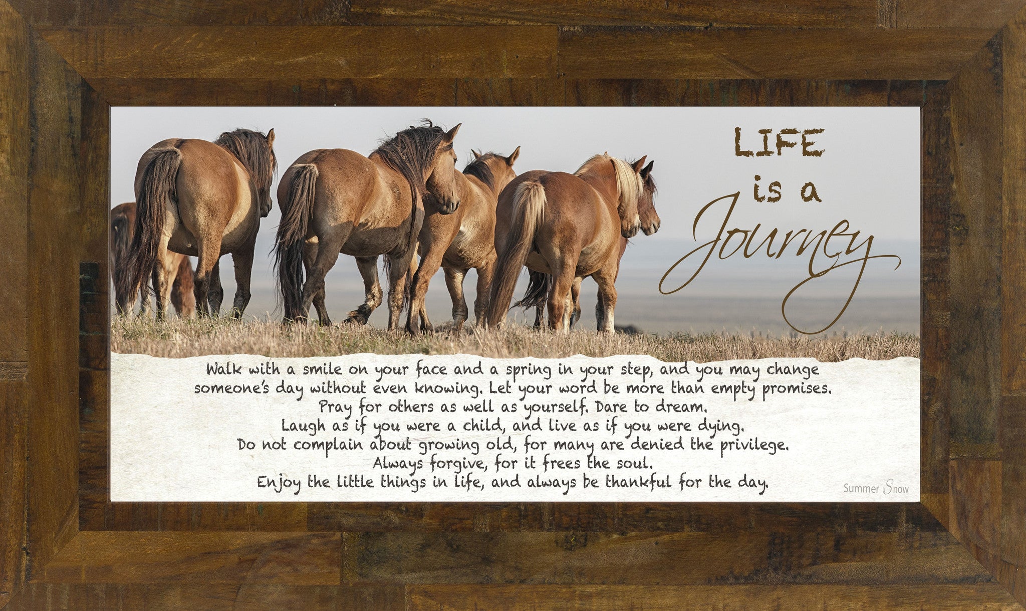Life is a Journey horse SSW1511 - Summer Snow Art