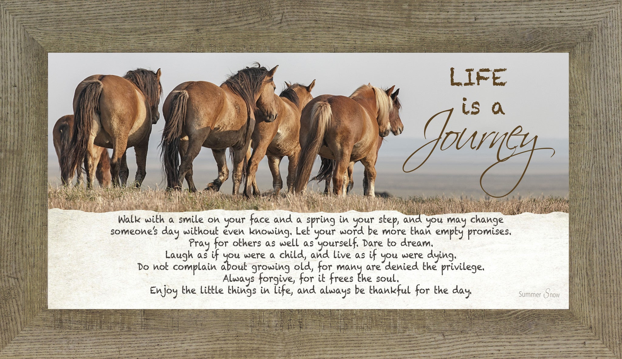 Life is a Journey horse SSW1511 - Summer Snow Art
