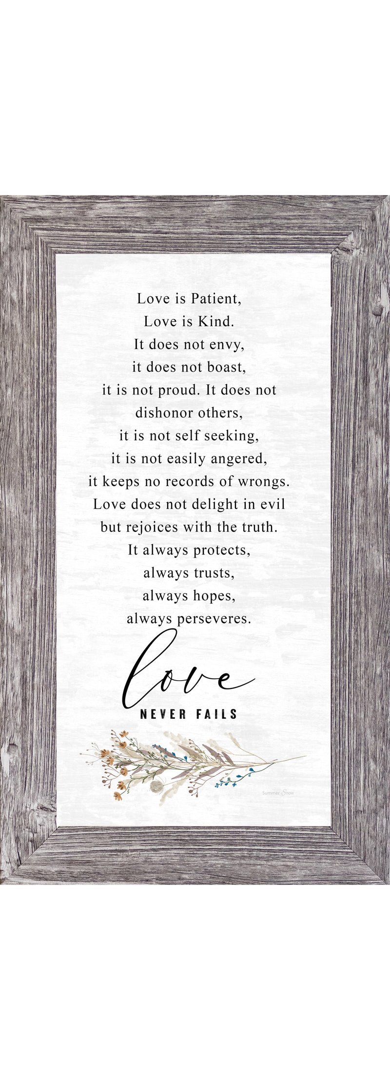 Love Is Patient by Summer Snow SN700